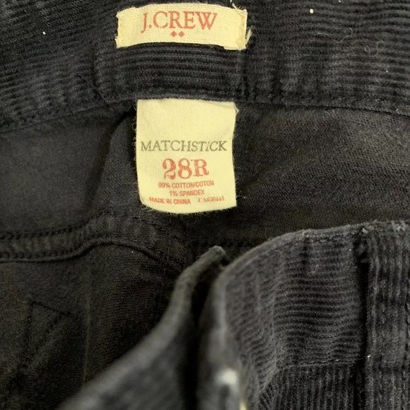 J. Crew 28r Matchstick Navy Corduroy Straight - Picture 5 of 5